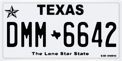TX license plate DMM6642
