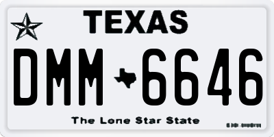 TX license plate DMM6646