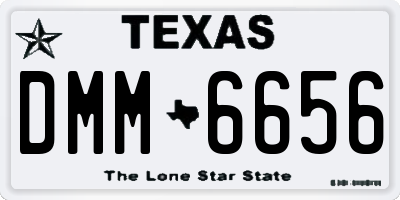 TX license plate DMM6656
