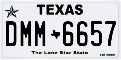 TX license plate DMM6657
