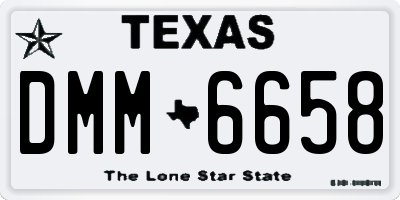 TX license plate DMM6658