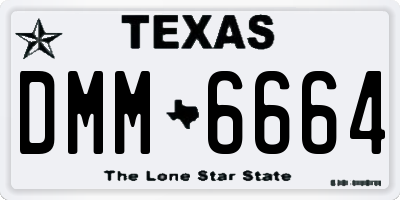 TX license plate DMM6664