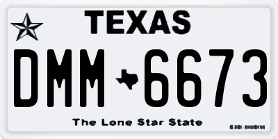 TX license plate DMM6673