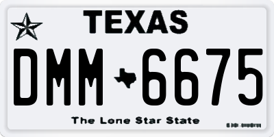 TX license plate DMM6675