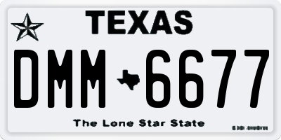 TX license plate DMM6677