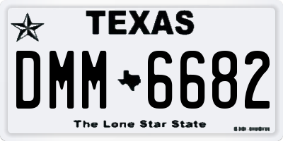 TX license plate DMM6682