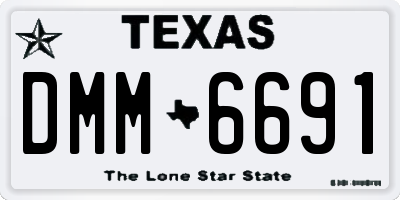 TX license plate DMM6691