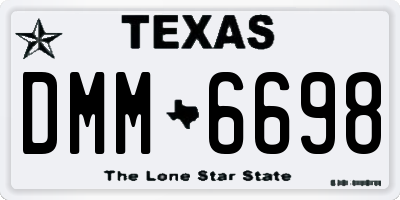 TX license plate DMM6698