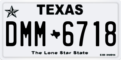 TX license plate DMM6718