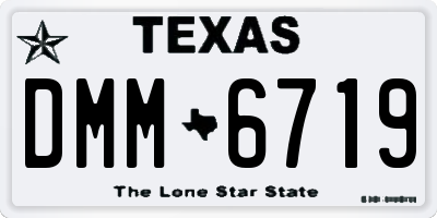 TX license plate DMM6719