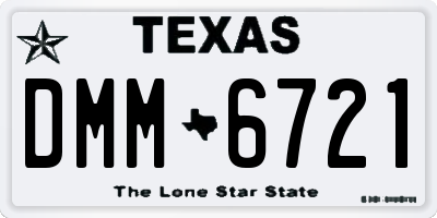 TX license plate DMM6721