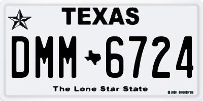 TX license plate DMM6724