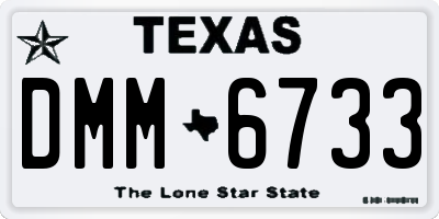 TX license plate DMM6733