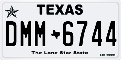 TX license plate DMM6744