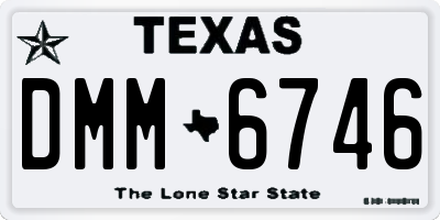 TX license plate DMM6746