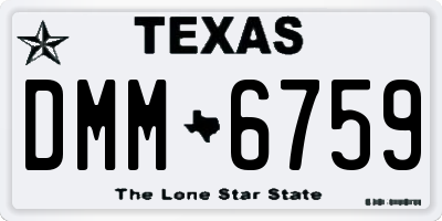 TX license plate DMM6759