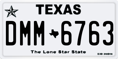 TX license plate DMM6763