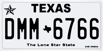 TX license plate DMM6766