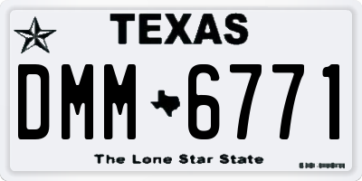 TX license plate DMM6771