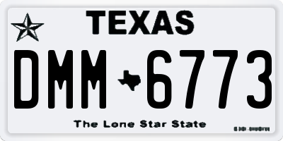 TX license plate DMM6773