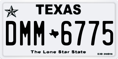 TX license plate DMM6775