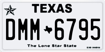 TX license plate DMM6795