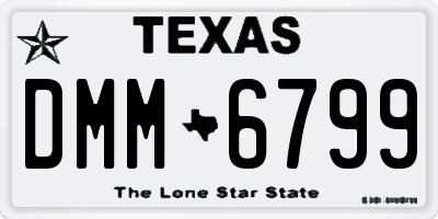 TX license plate DMM6799