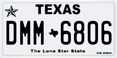 TX license plate DMM6806