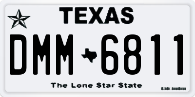 TX license plate DMM6811