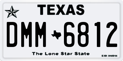 TX license plate DMM6812
