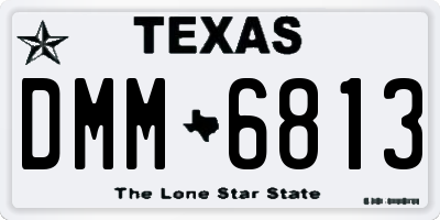 TX license plate DMM6813