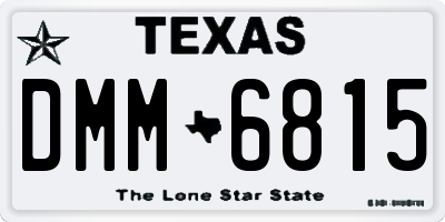 TX license plate DMM6815