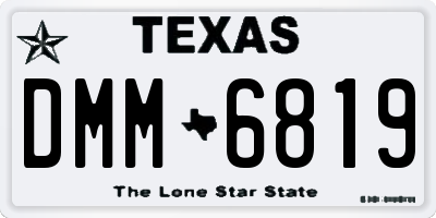TX license plate DMM6819