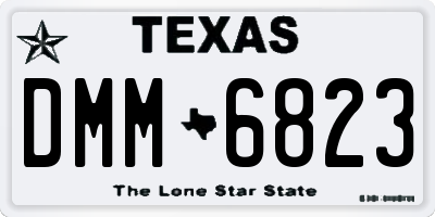 TX license plate DMM6823