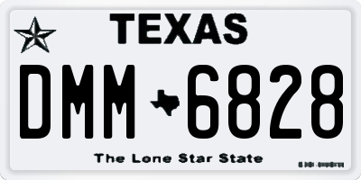 TX license plate DMM6828