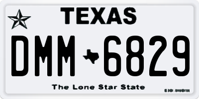 TX license plate DMM6829