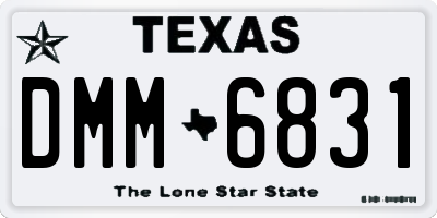 TX license plate DMM6831