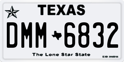 TX license plate DMM6832