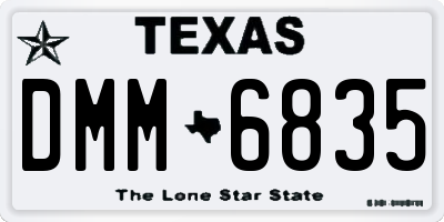 TX license plate DMM6835