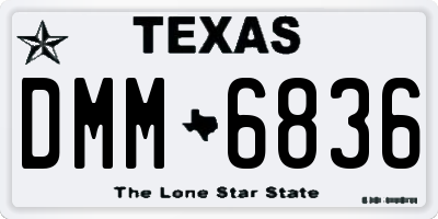 TX license plate DMM6836