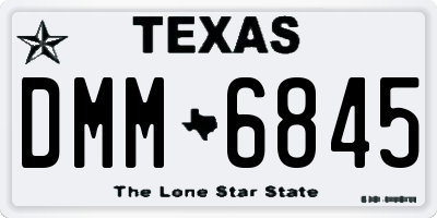 TX license plate DMM6845