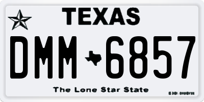 TX license plate DMM6857