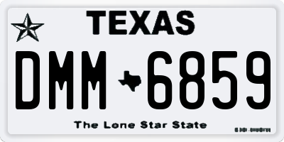 TX license plate DMM6859