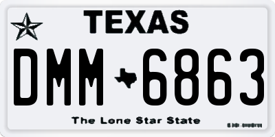 TX license plate DMM6863