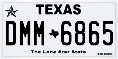 TX license plate DMM6865