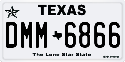 TX license plate DMM6866