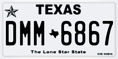 TX license plate DMM6867
