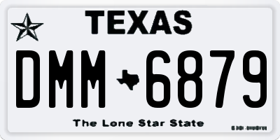 TX license plate DMM6879
