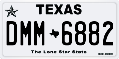 TX license plate DMM6882