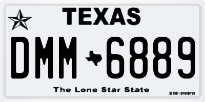 TX license plate DMM6889